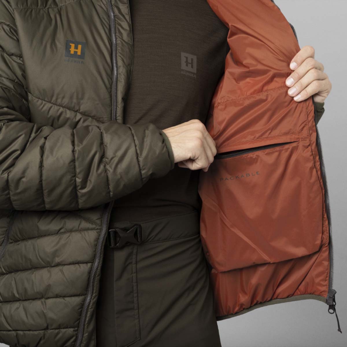 Harkila Logmar Insulated Packable Hooded Jacket - inside pocket