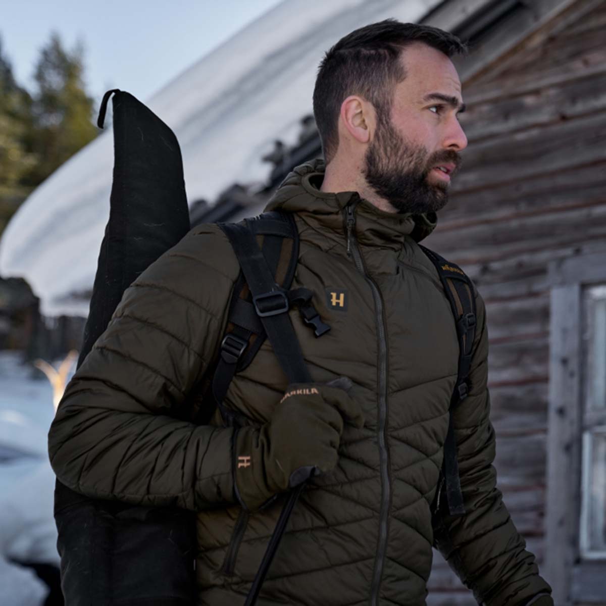 Harkila Logmar Insulated Packable Hooded Jacket - lifestyle