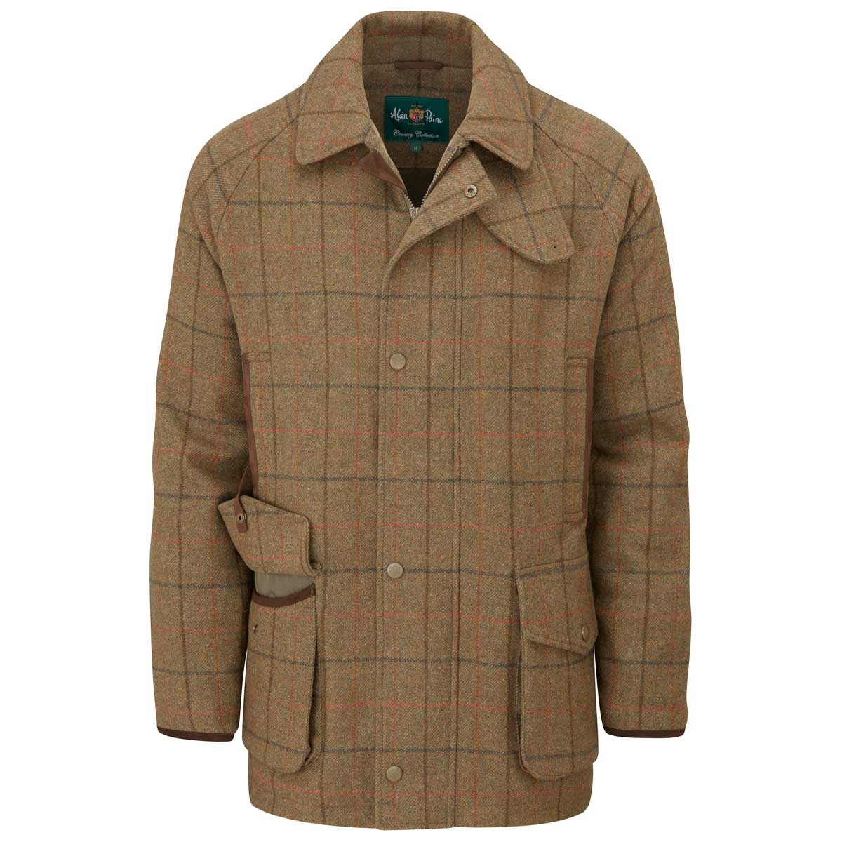 Alan Paine Combrook Tweed Waterproof Coat - Thyme