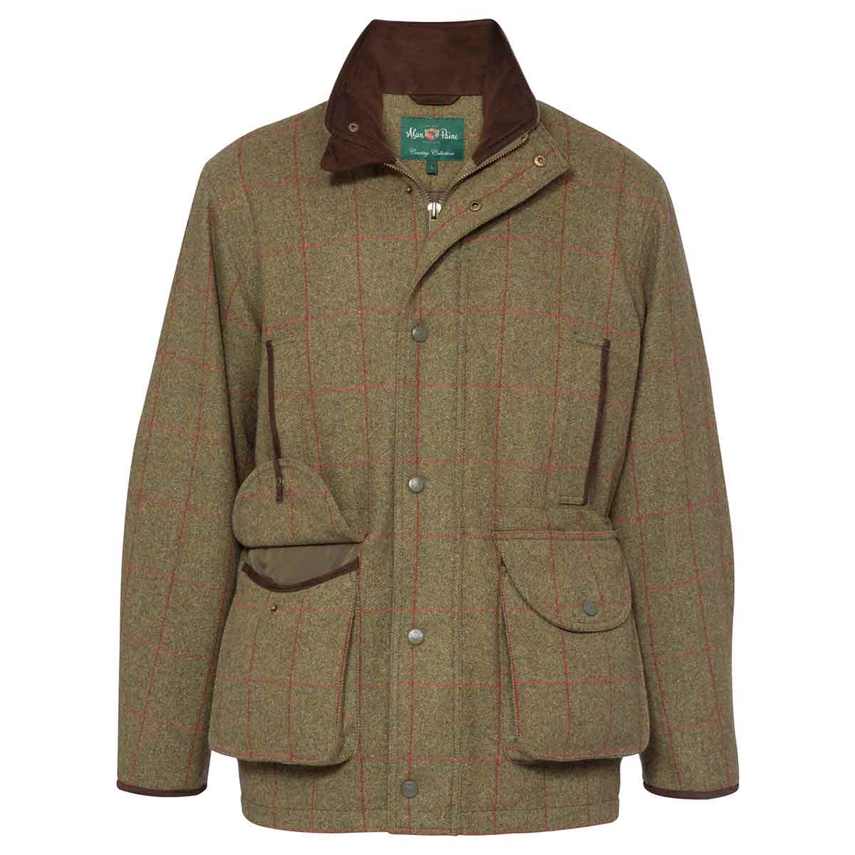 Alan Paine Combrook Men's Tweed Field Coat Sage