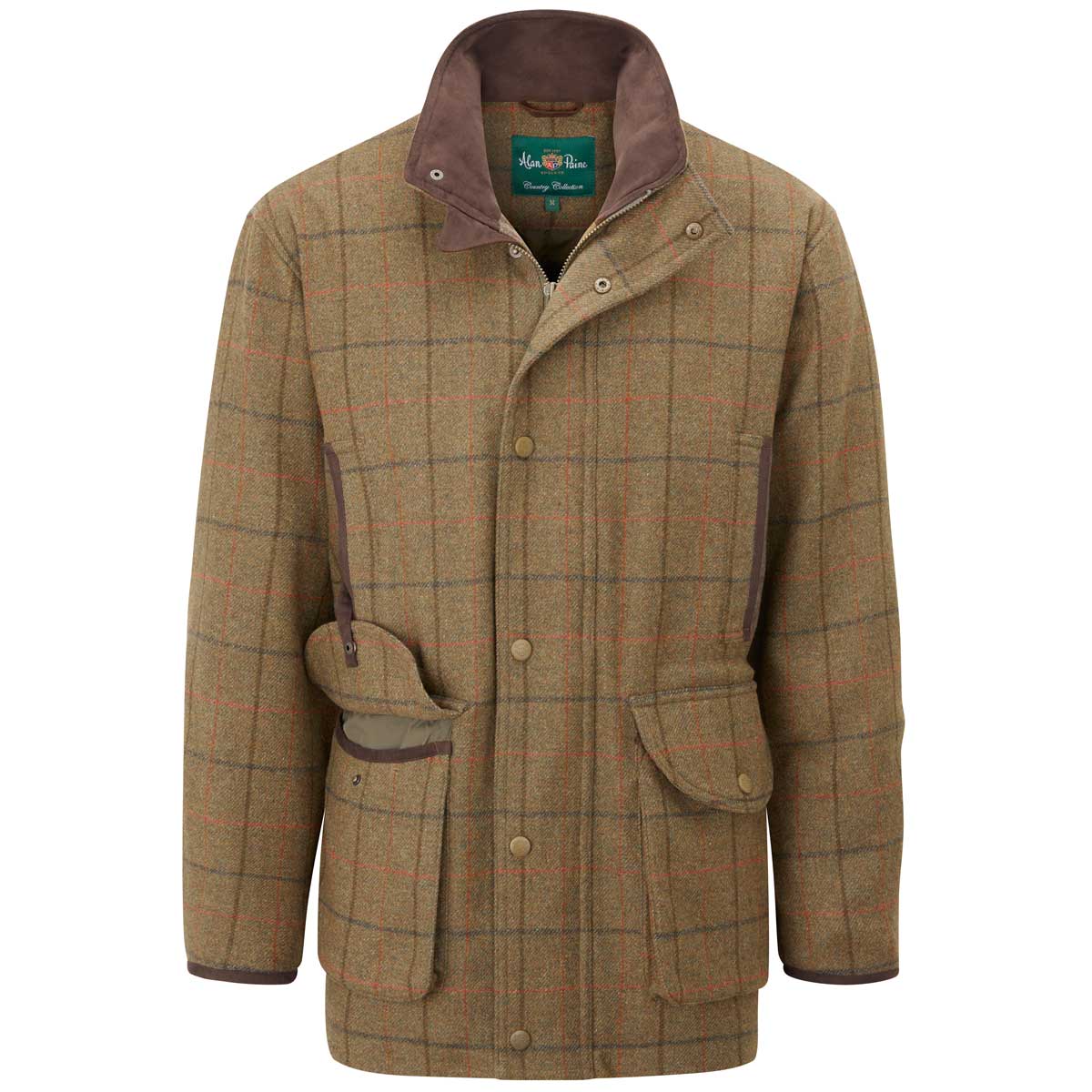 Alan Paine Combrook Men's Tweed Field Coat - Thyme