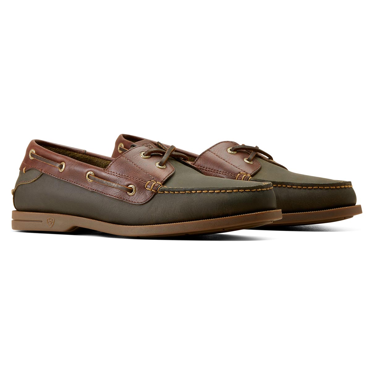 Ariat Men's Antigua Deck Shoe - Olive Night - Pair