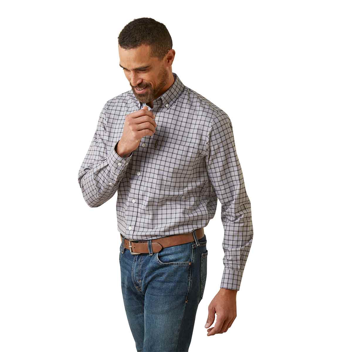 Ariat Men's Clement Shirt Grey Check