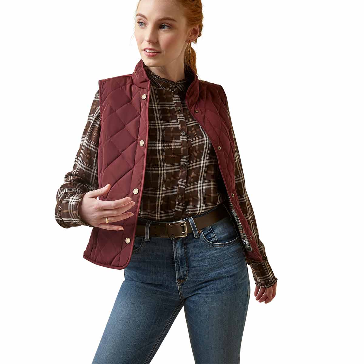 Ariat Women's Woodside Gilet Tawny Port