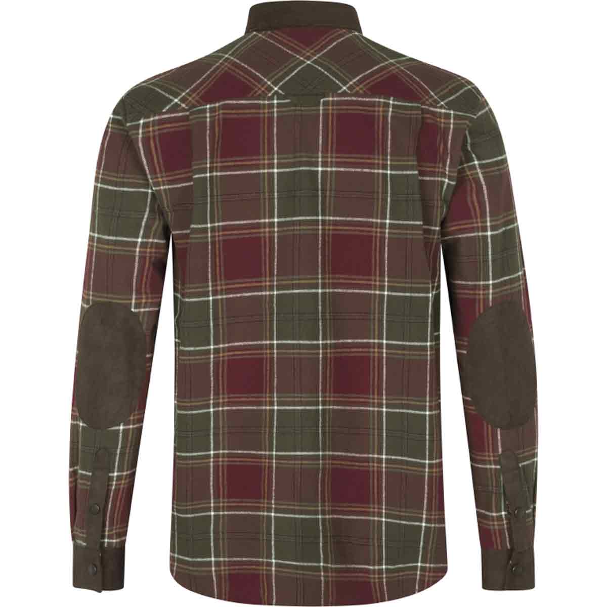 Seeland Banff Cotton Checked Shirt in Red Check - rear