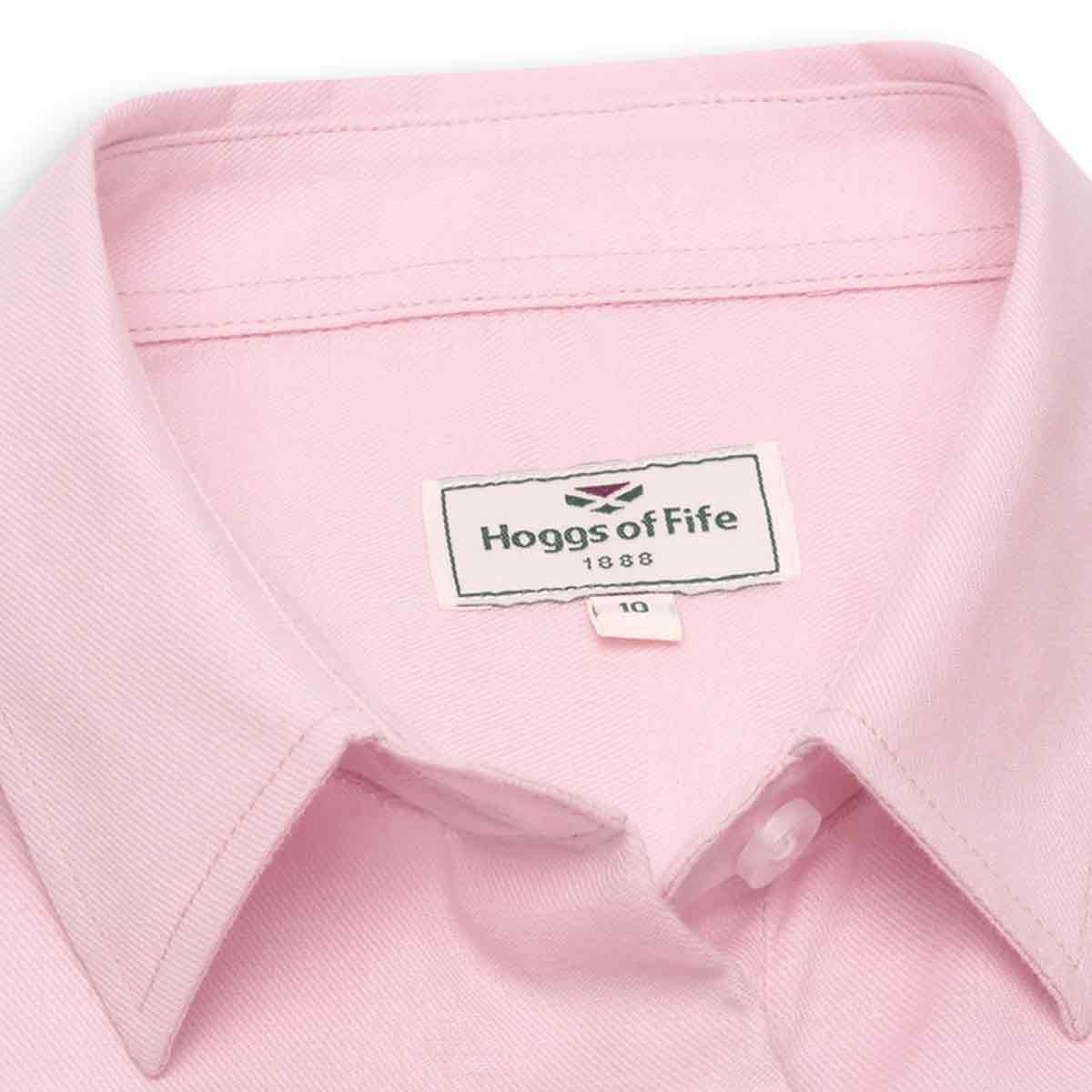 Hoggs of Fife Callie Ladies Twill Check Shirt - Plain Pink