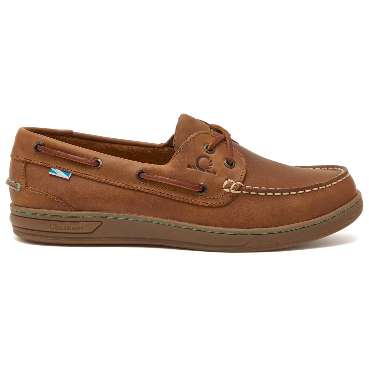 Chatham Deck Buton G2 Men's Deck Shoes Walnut - Right