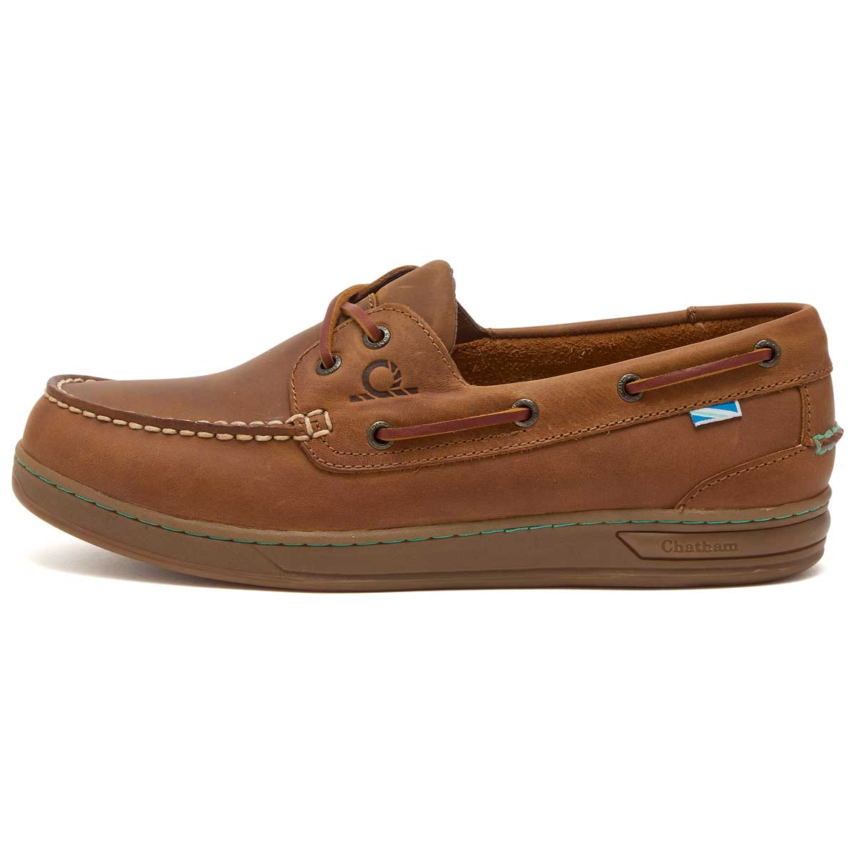 Chatham Deck Buton G2 Men's Deck Shoes - Walnut - Left