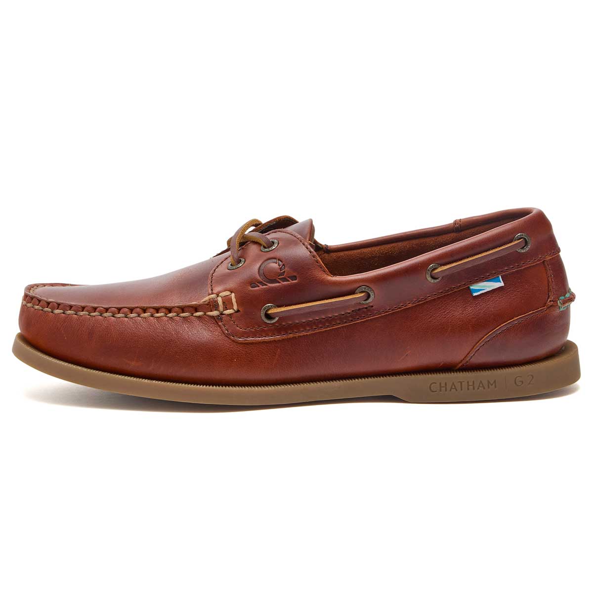 Chatham Deck II G2 Men's Deck Shoes - Chestnut - left