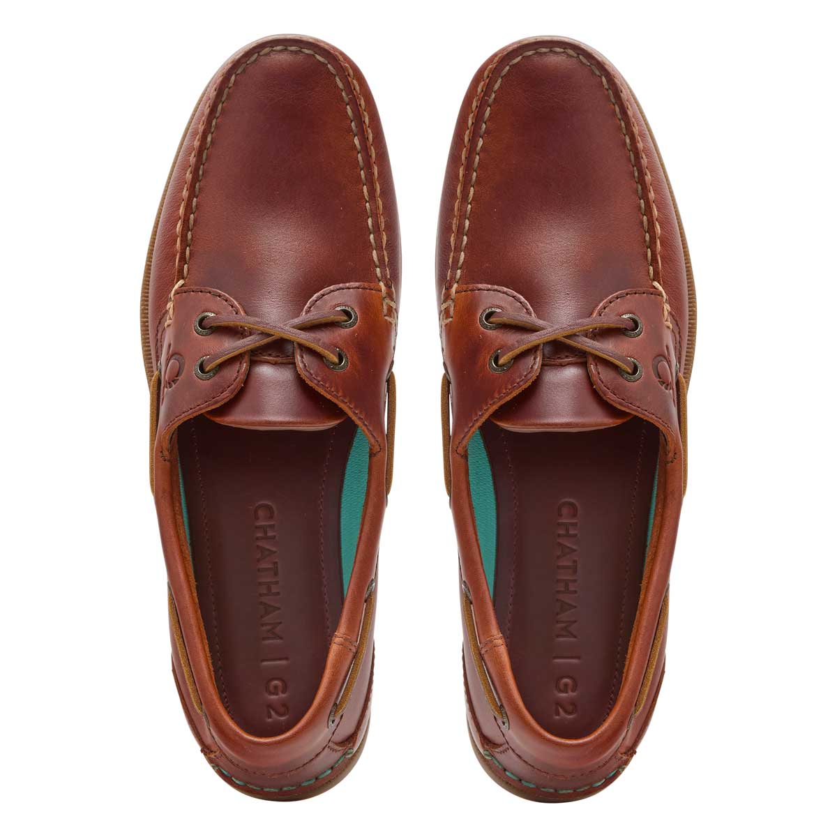 Chatham Deck II G2 Men's Deck Shoes - Chestnut - Top View