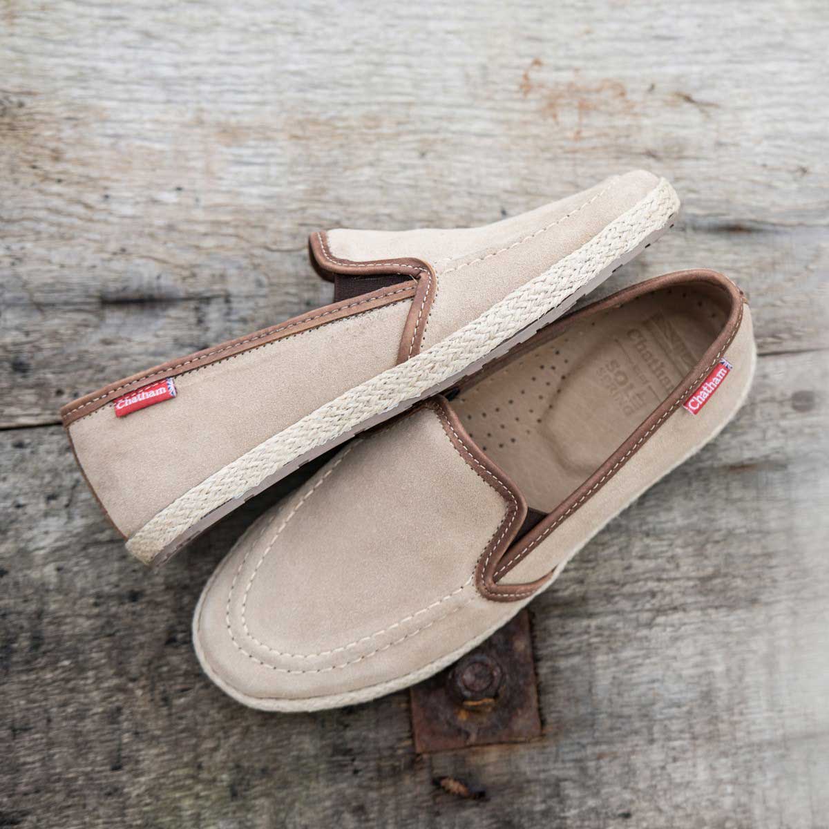 Chatham Dove Espadrill Slip On Shoe - cream