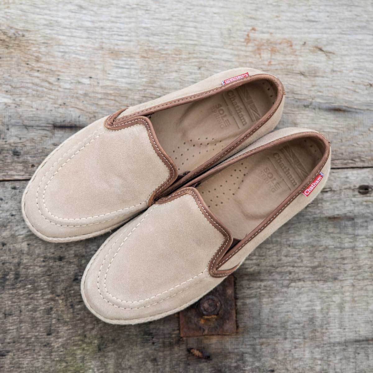 Chatham Dove Espadrill Slip On Shoe - cream