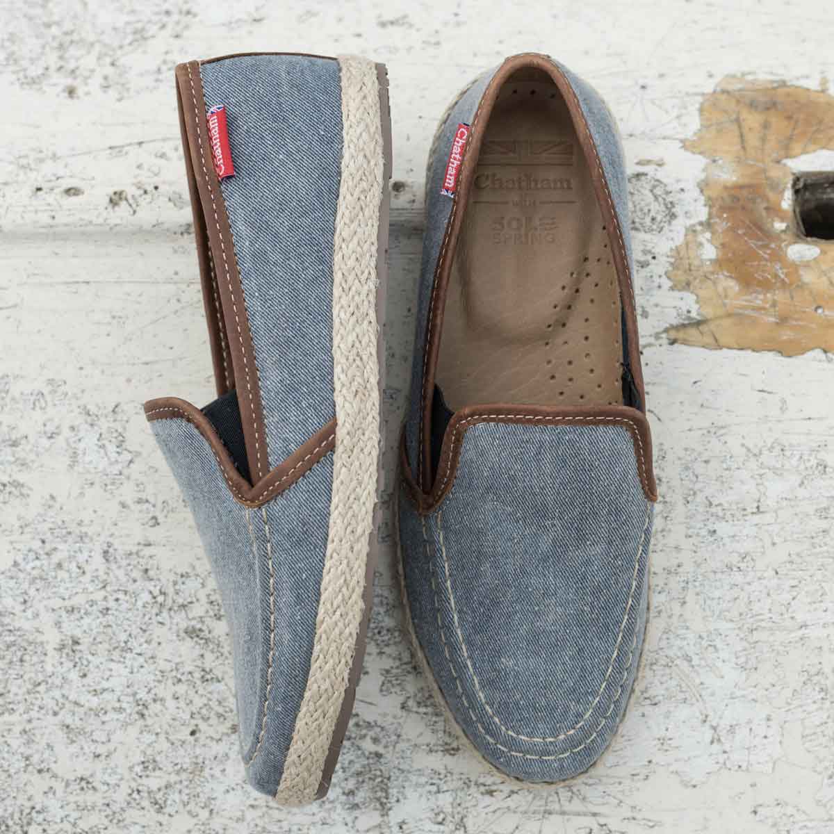 Chatham Dove Espadrill Slip On Shoe - denim