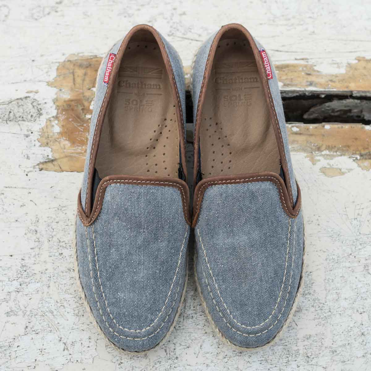 Chatham Dove Espadrill Slip On Shoe - denim