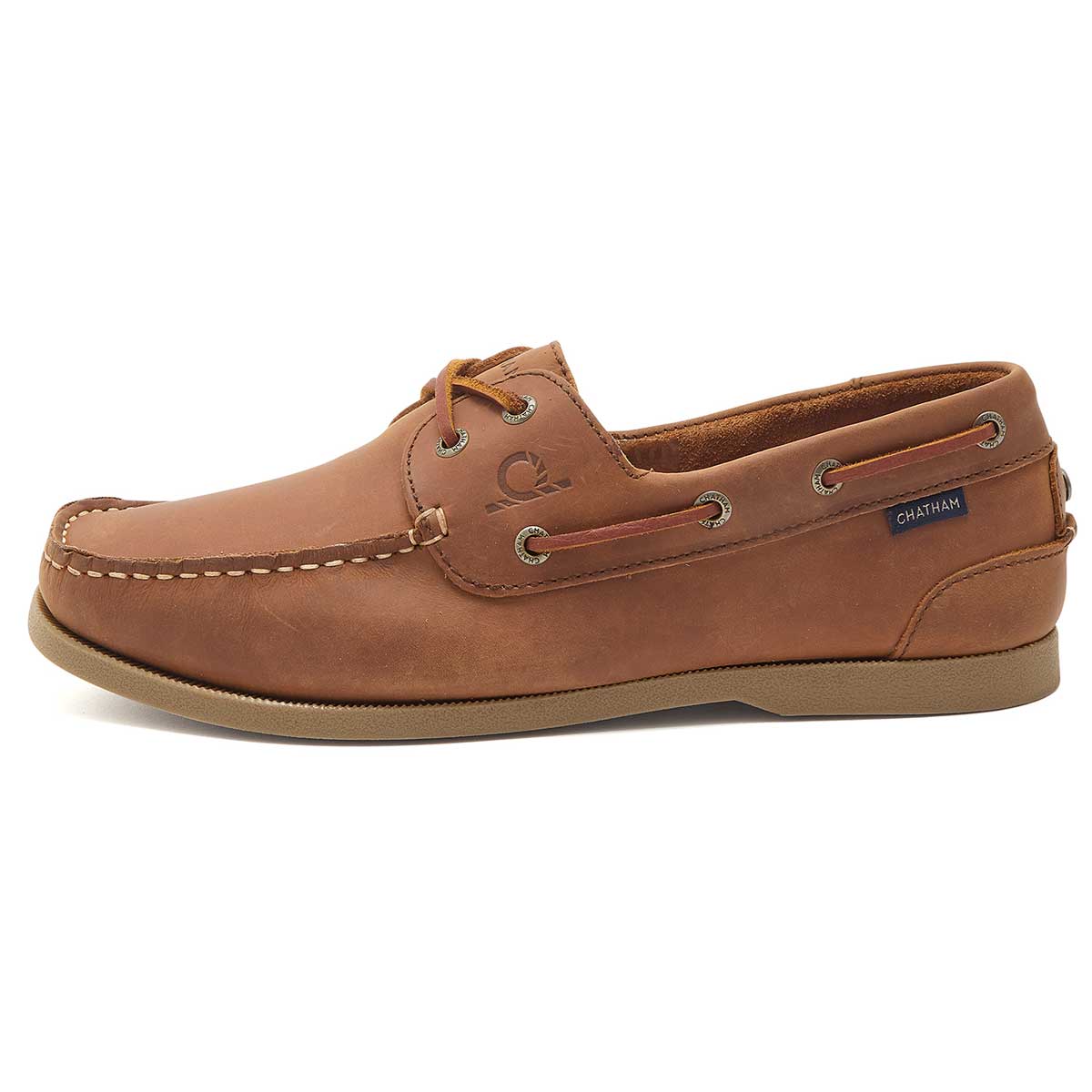 Chatham Galley II Men's Deck Shoes - Dark Tan - Left