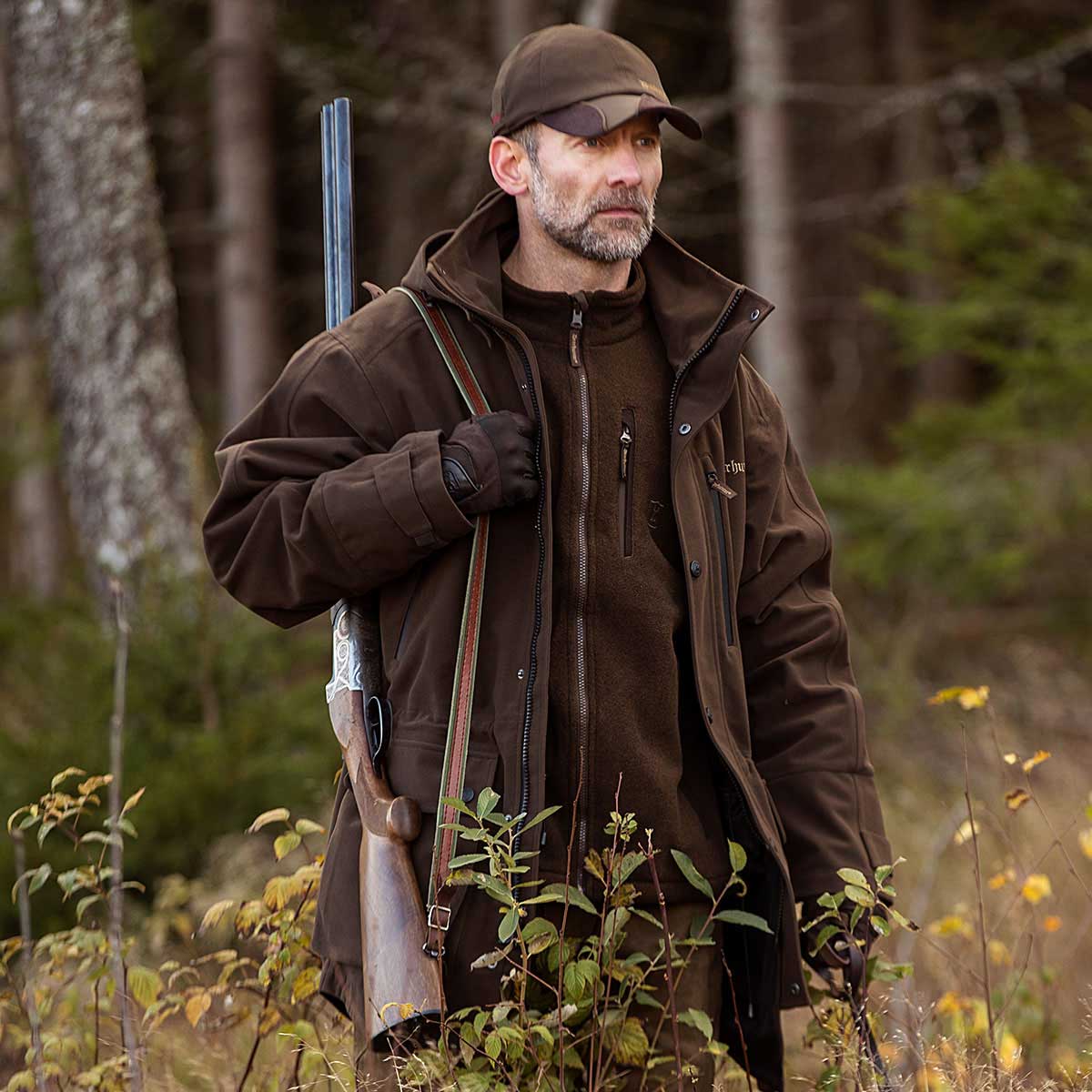 Deerhunter Pro Gamekeeper Jacket - peat on model