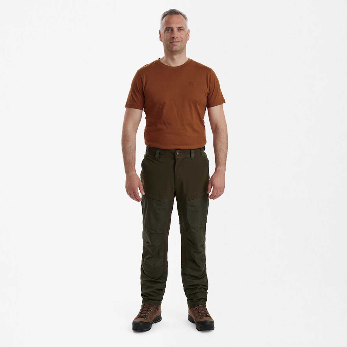 Deerhunter Strike Trousers with Membrane - brown on model