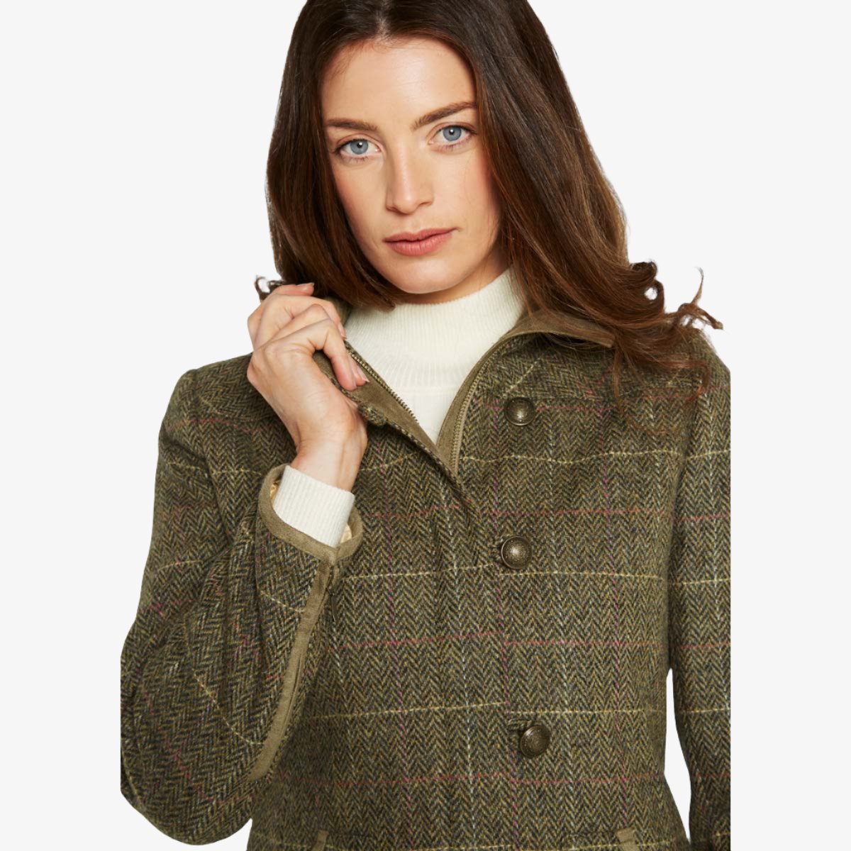 Dubarry Bracken Women's Tweed Jacket - Thistle - On Model