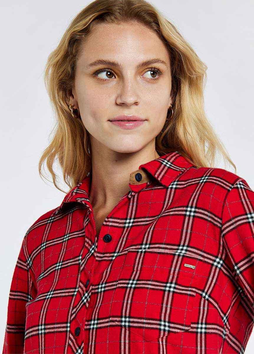 Dubarry Japonica Ladies Check Shirt - on model close