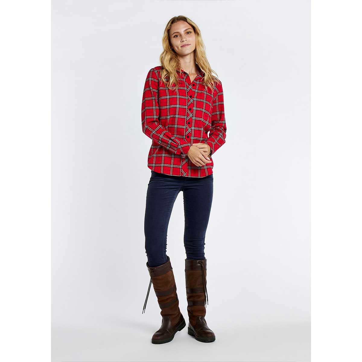 Dubarry Japonica Ladies Check Shirt - on model