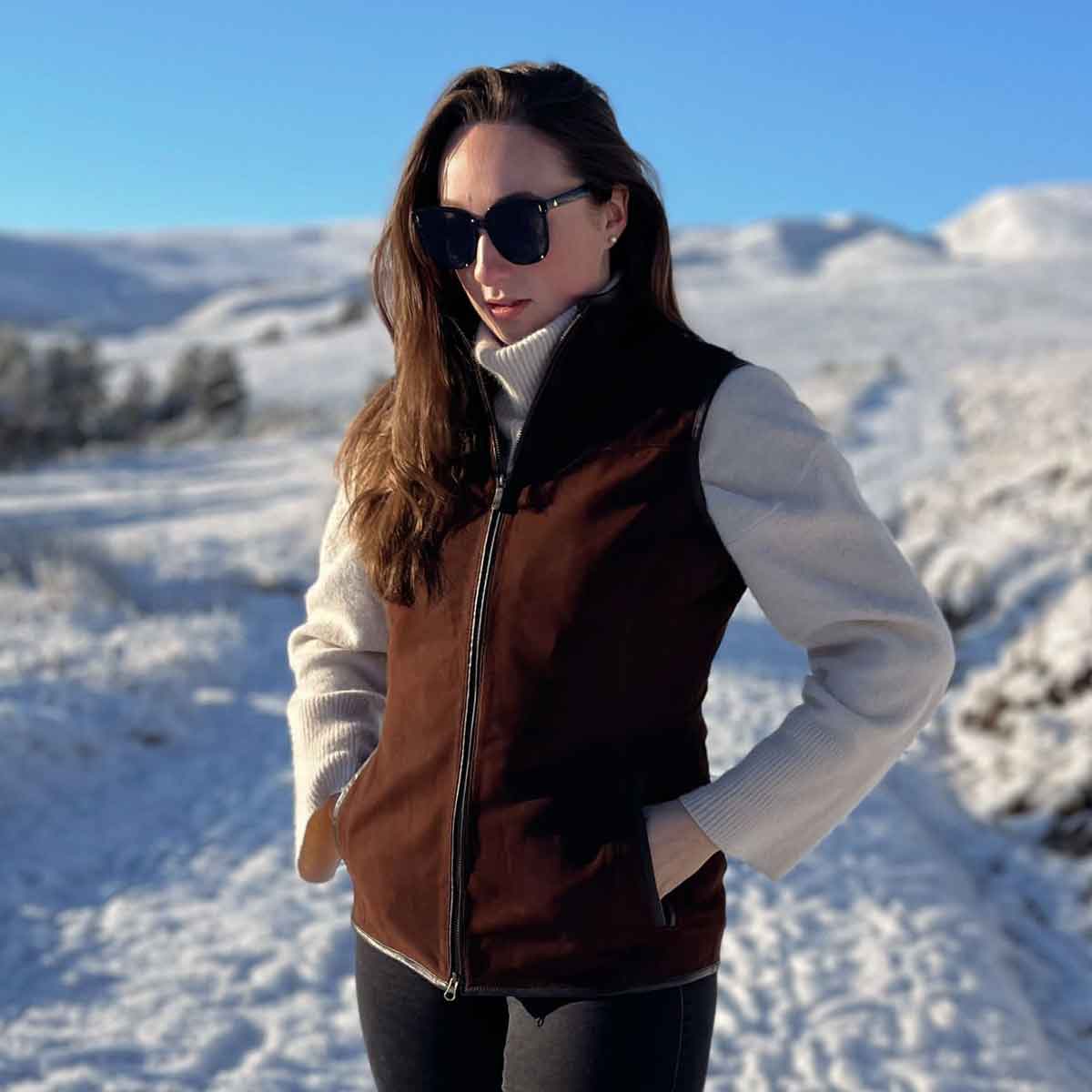 Dubarry Kingston Women's Leather Gilet - lifestyle