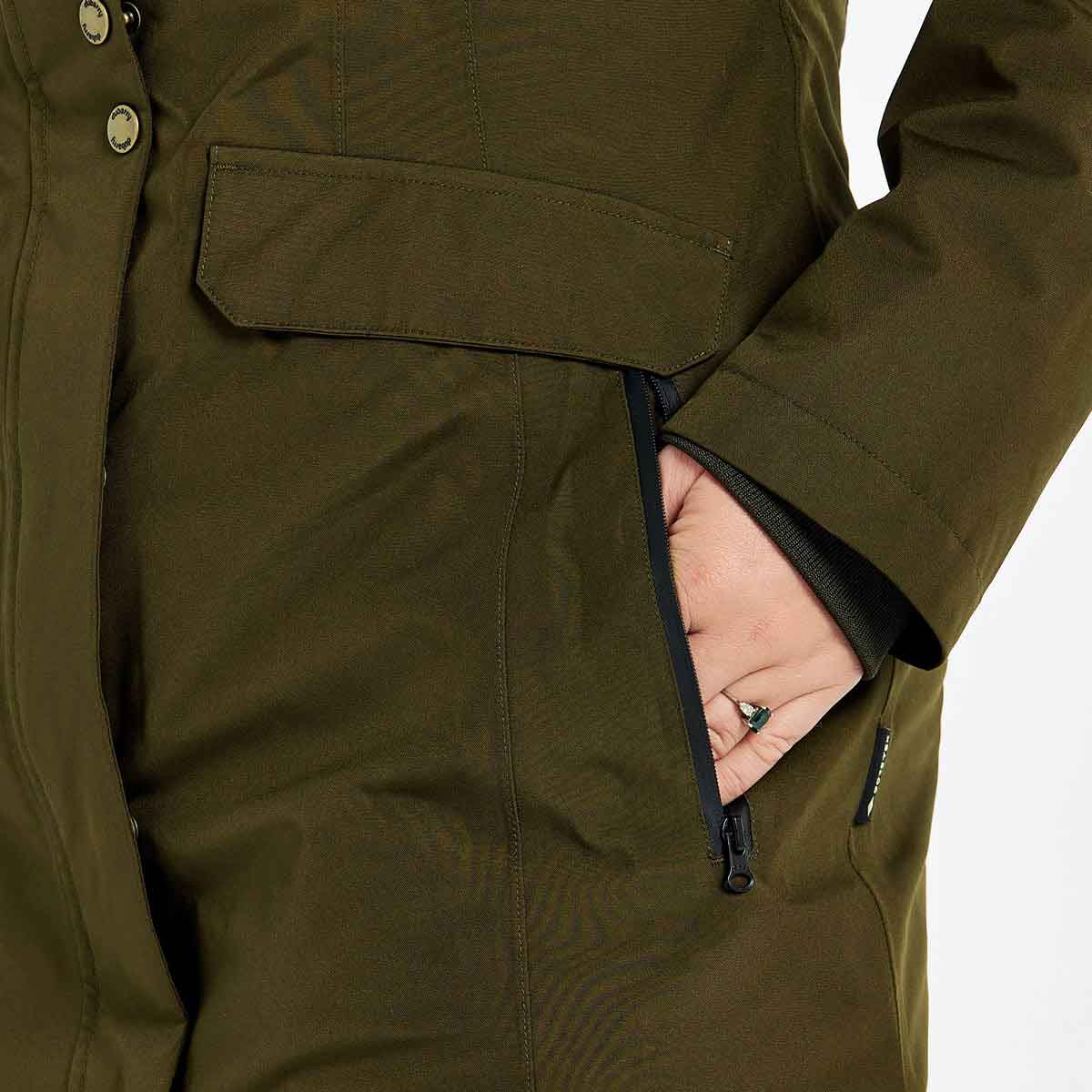 Dubarry Robinson Jacket - olive pocket detail