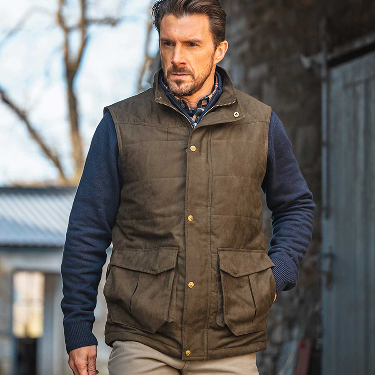 Hoggs of Fife Glenbervie Padded Gilet - lifestyle