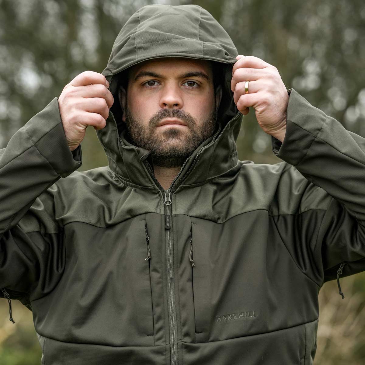 Harehill Ridgegate Active Hybrid Softshell Jacket - Hood Detail