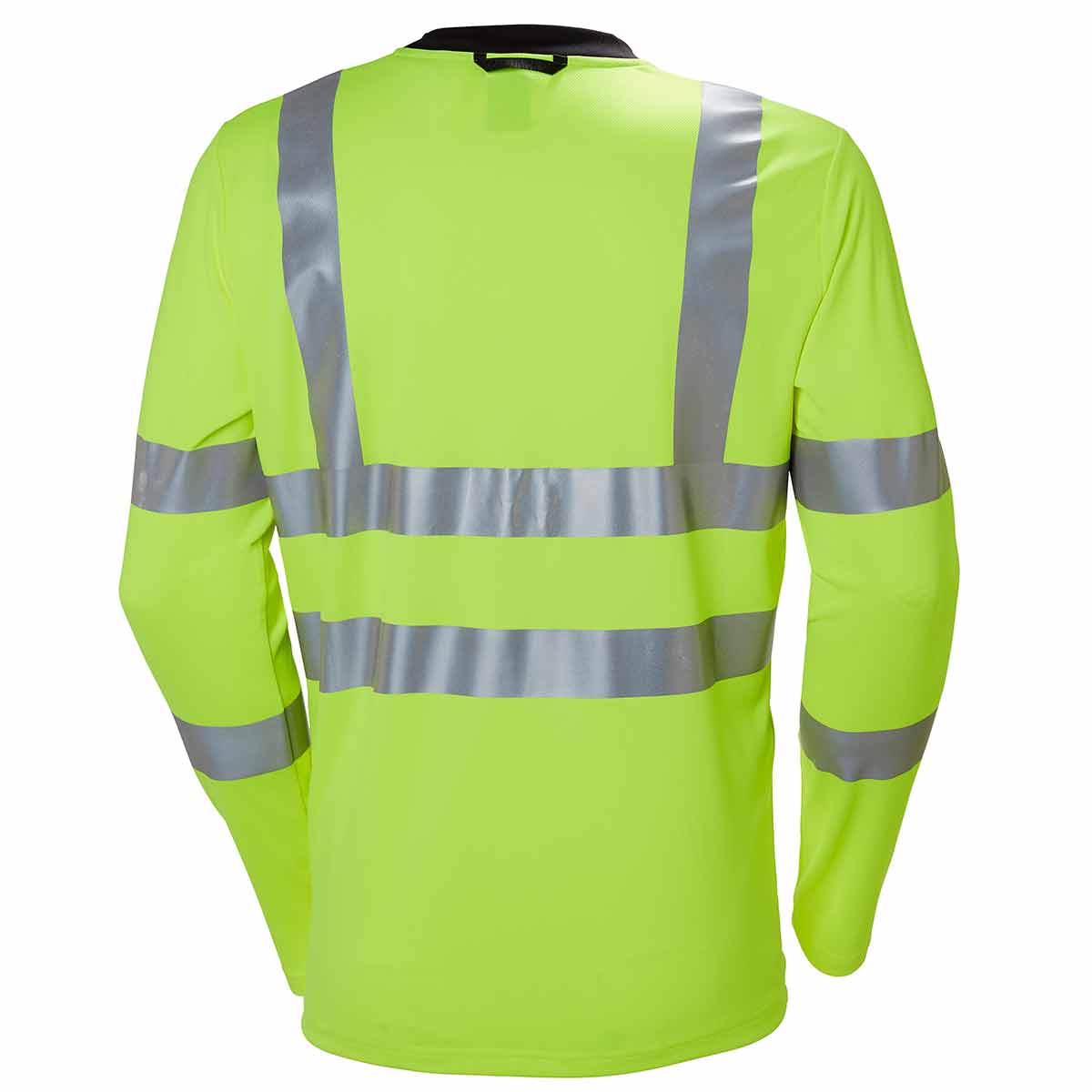 Helly Hansen ADDVIS Hi Vis Long Sleeve T-Shirt Yellow Rear