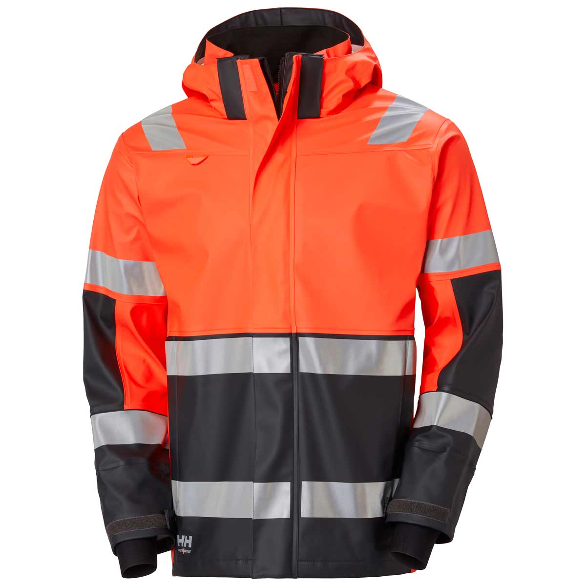     Helly-Hansen-Alna-2.0-Hi-Vis-Rain-Jacket-Orange-Front