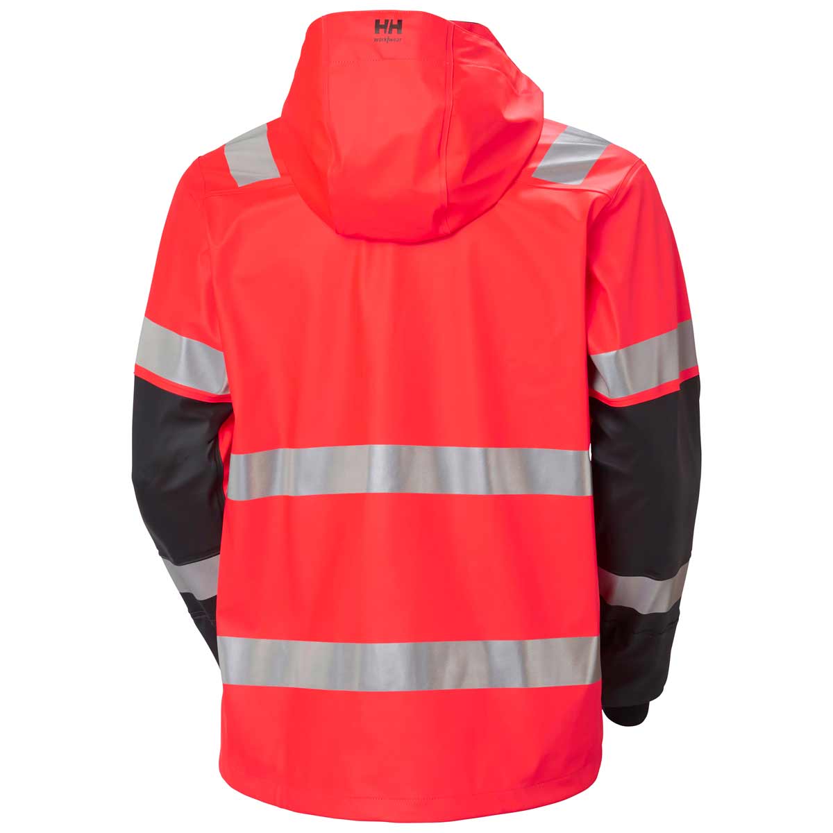       Helly-Hansen-Alna-2.0-Hi-Vis-Rain-Jacket-Red Rear