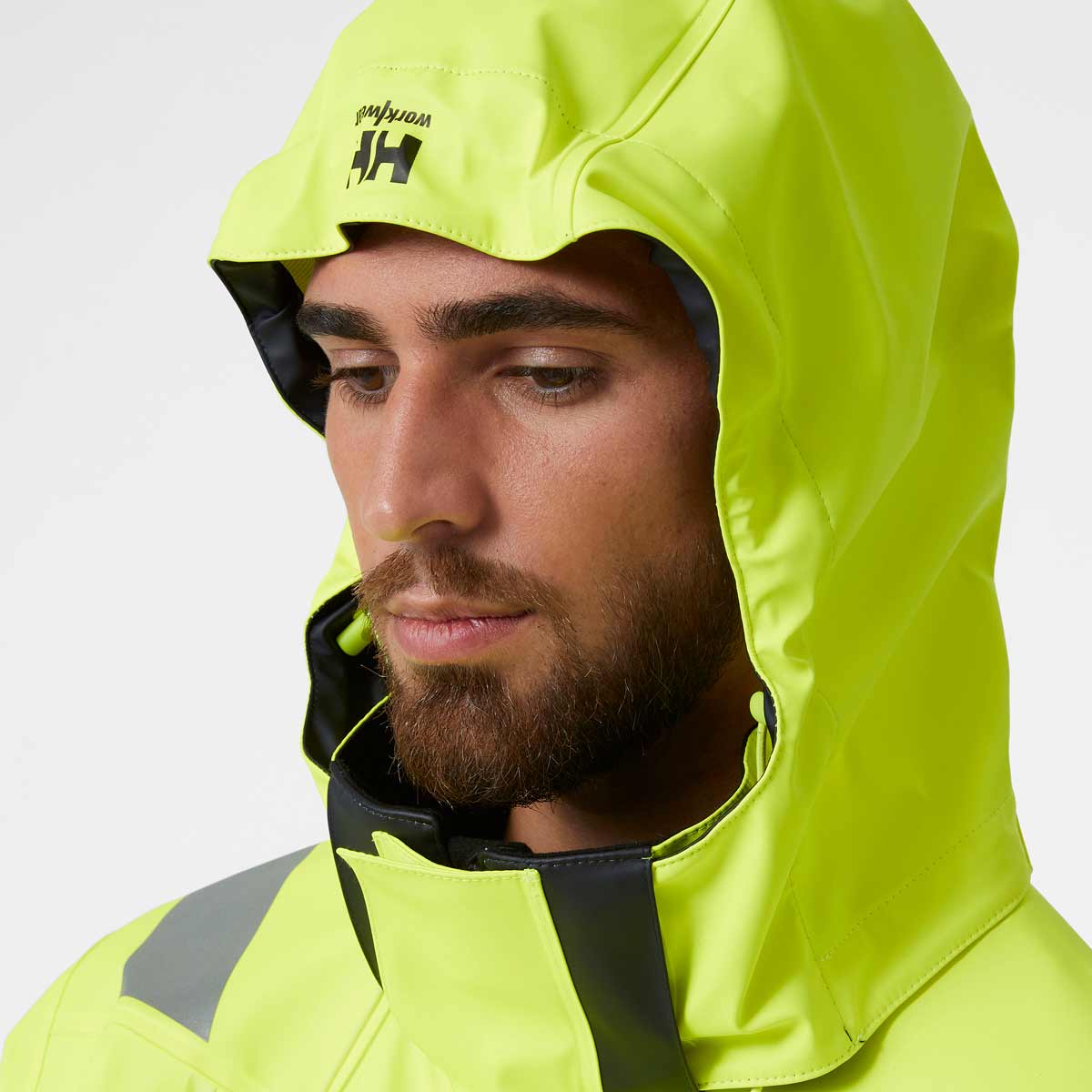     Helly-Hansen-Alna-2.0-Hi-Vis-Rain-Jacket-Yellow-Hood