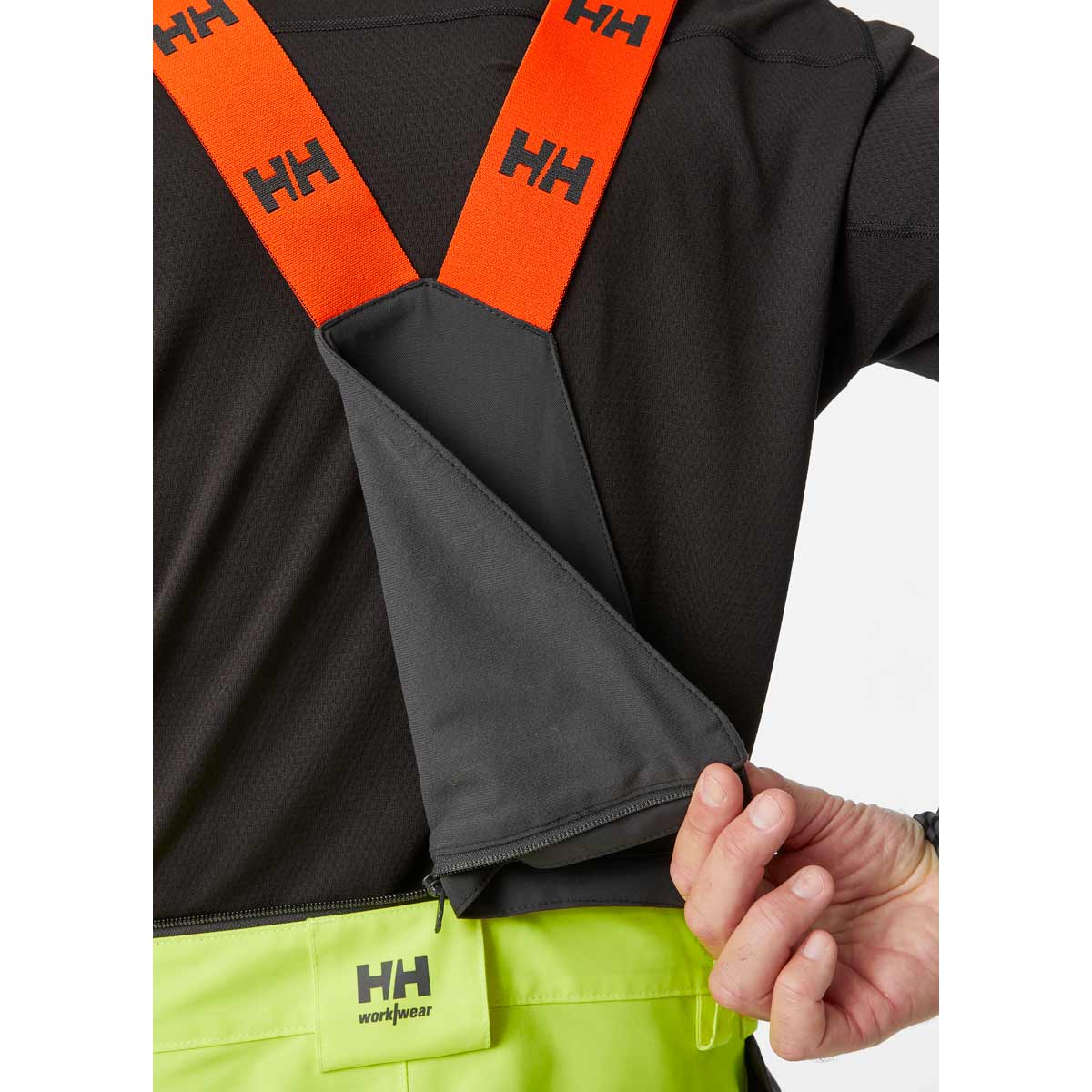     Helly-Hansen-Alna-2.0-Hi-Vis-Waterproof-Shell-Construction-Bib-Pant-Class-2-braces