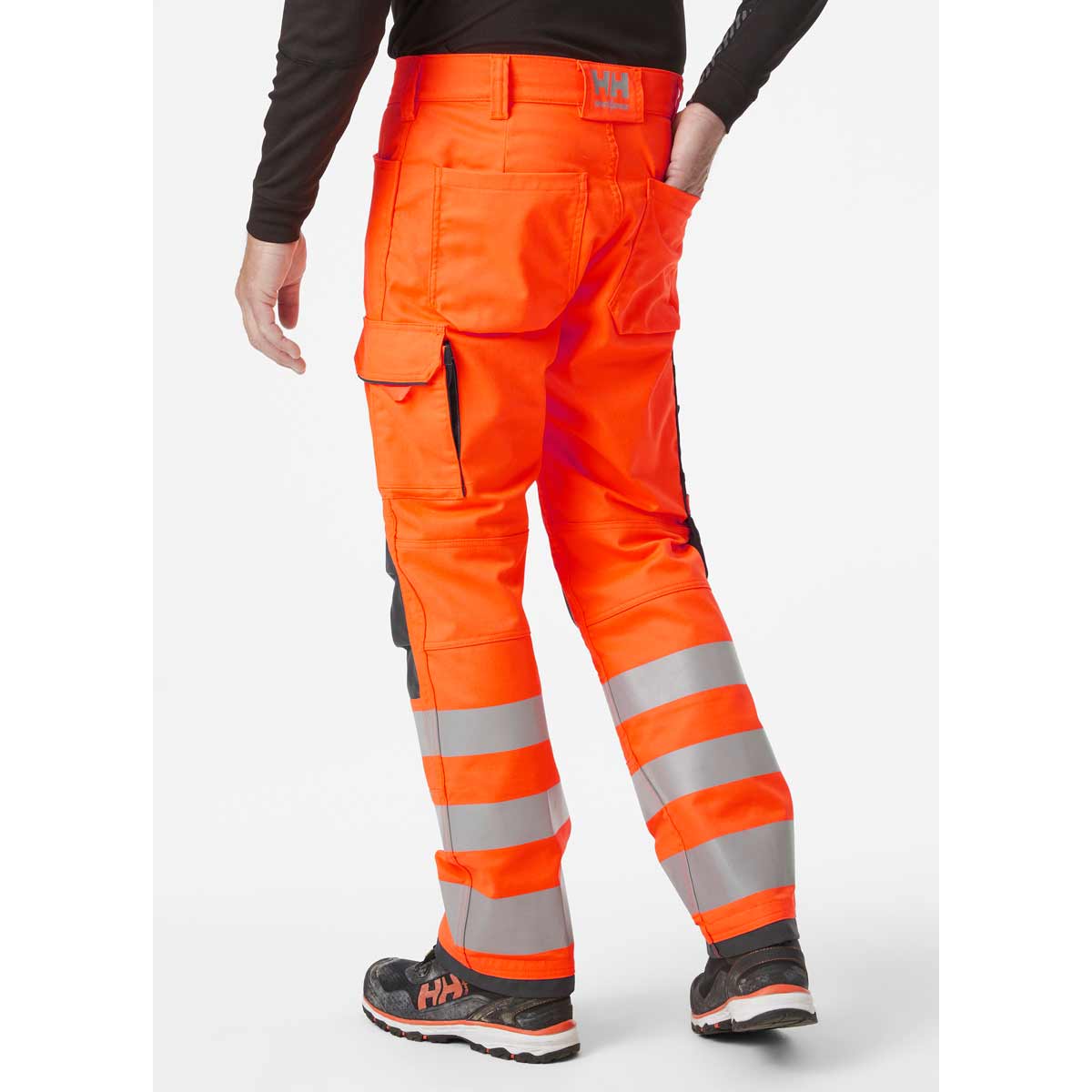     Helly-Hansen-Alna-2.0-Hi-Vis-Work-Pant-Class-2-Orange-Onbody-rear