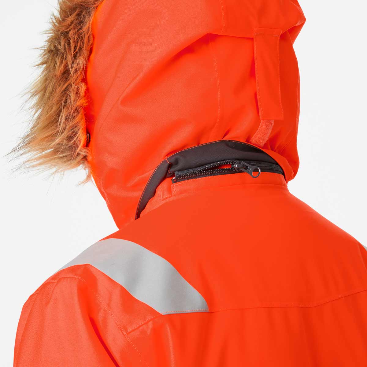     Helly-Hansen-Alna-2.0-Winter-Insulated-Parka---Orange-Hood-Rear