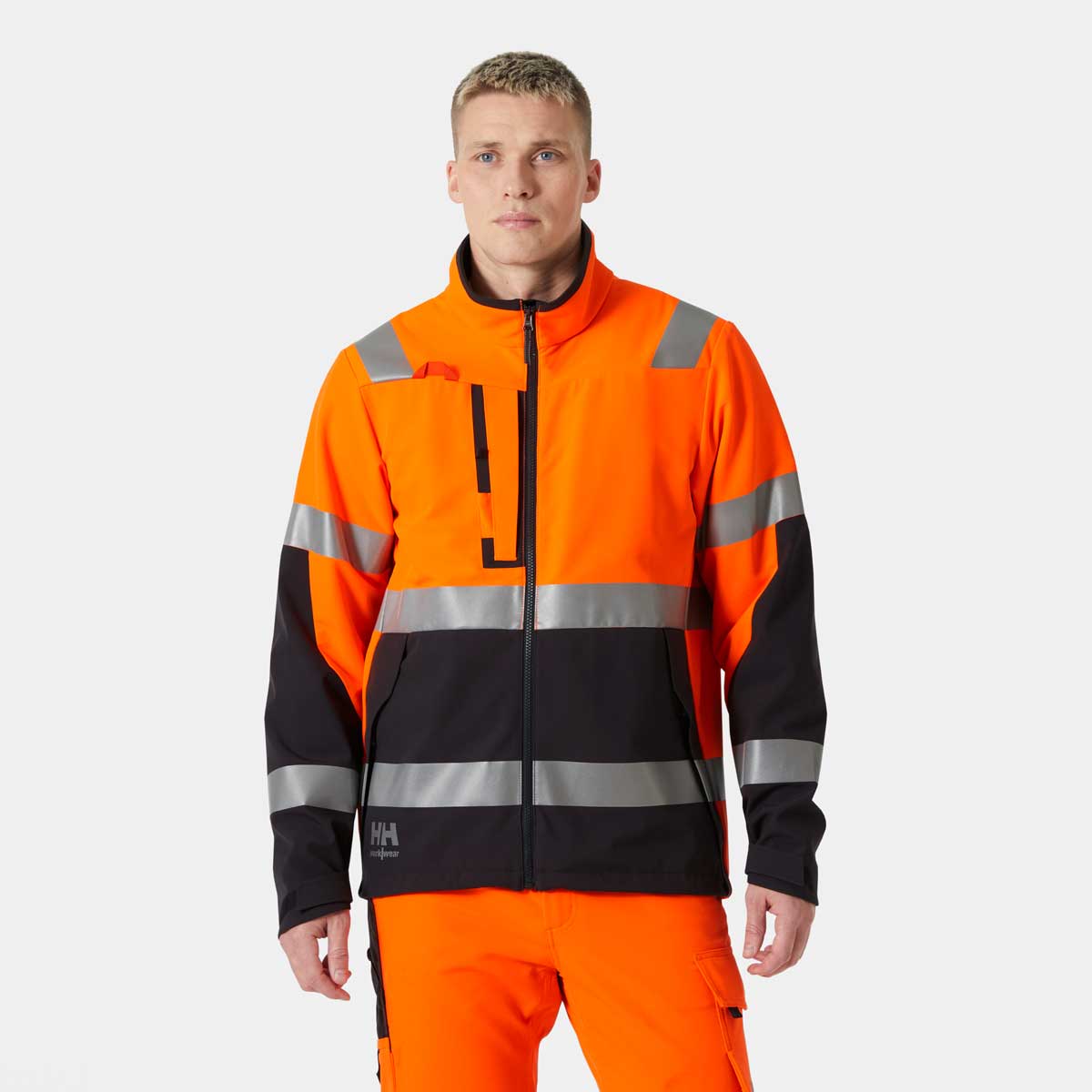 Helly Hansen Alna 4X Tech Jacket - orange on model