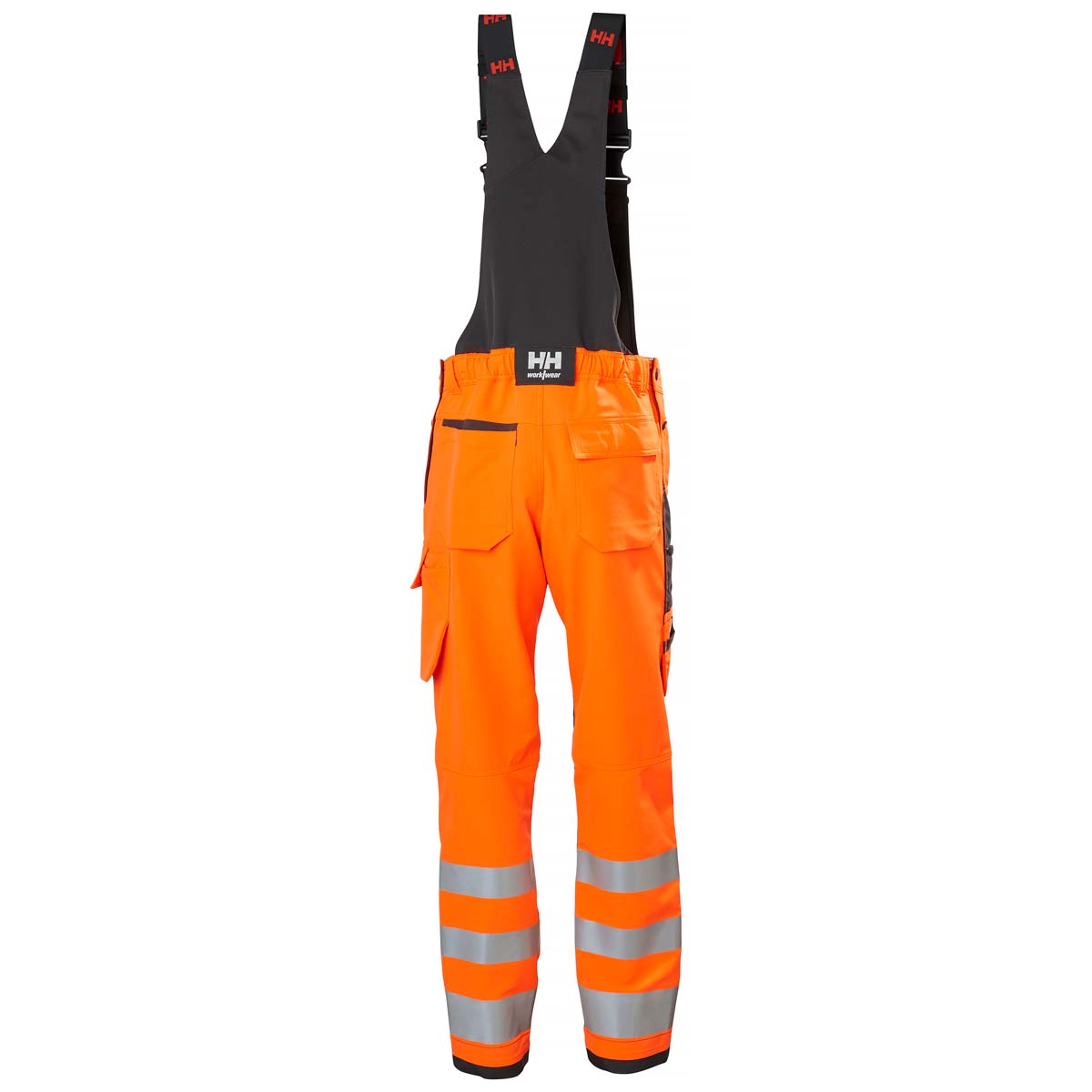 Helly Hansen Alna 4X Work Bib CL2 - Orange - Rear