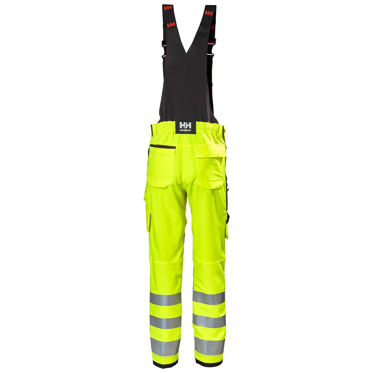 Helly Hansen Alna 4X Work Bib CL2 - Yellow - Rear