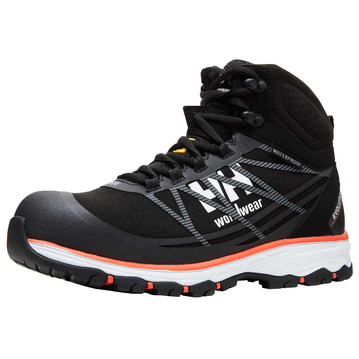    Helly-Hansen-Chelsea-Evolution-Waterproof-Aluminium-Toe-Safety-Boots-Black-Orange-Front