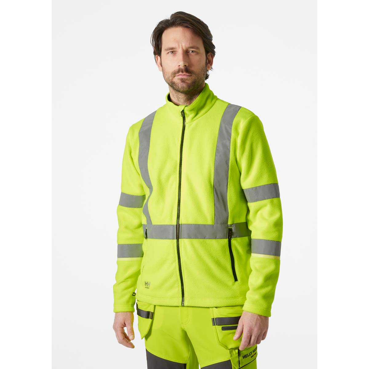 Helly Hansen UC-ME Fleece Jacket - Yellow - On Model