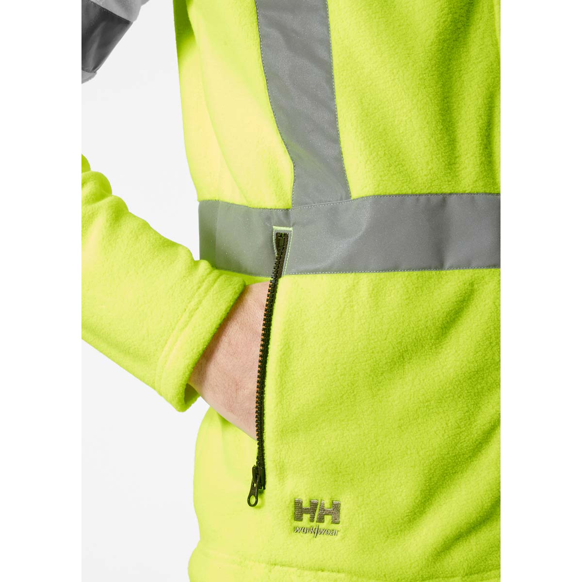 Helly Hansen UC-ME Fleece Jacket - Yellow - Side Pocket Detail