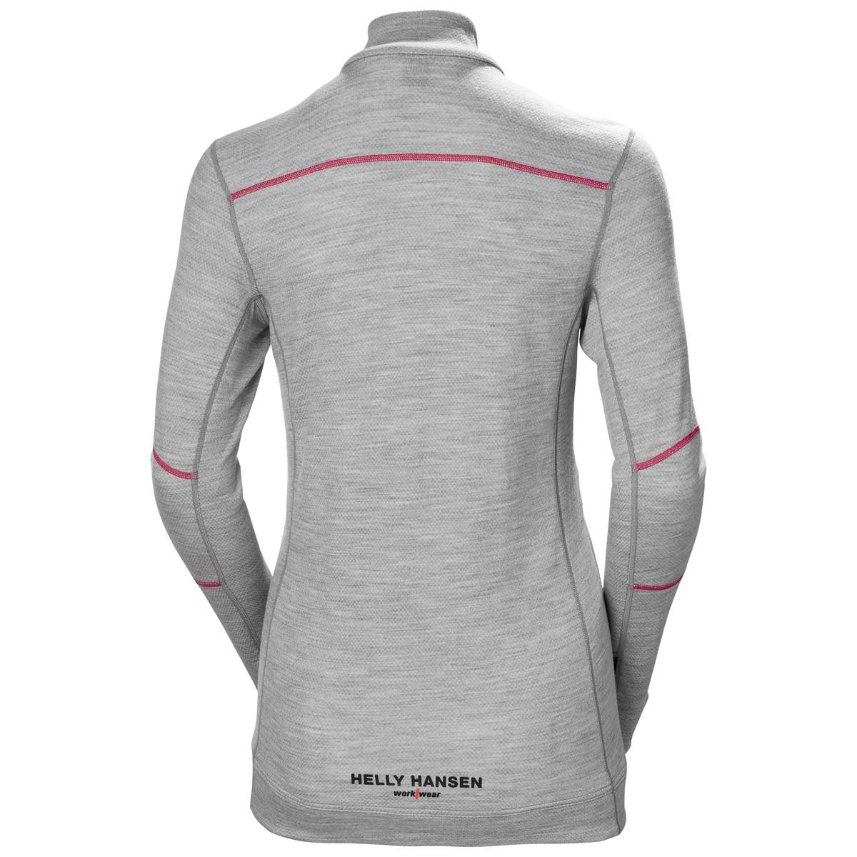     Helly-Hansen-Women_s-Lifa-Merino-Half-Zip-Base-layer-Grey-Melange-Rear