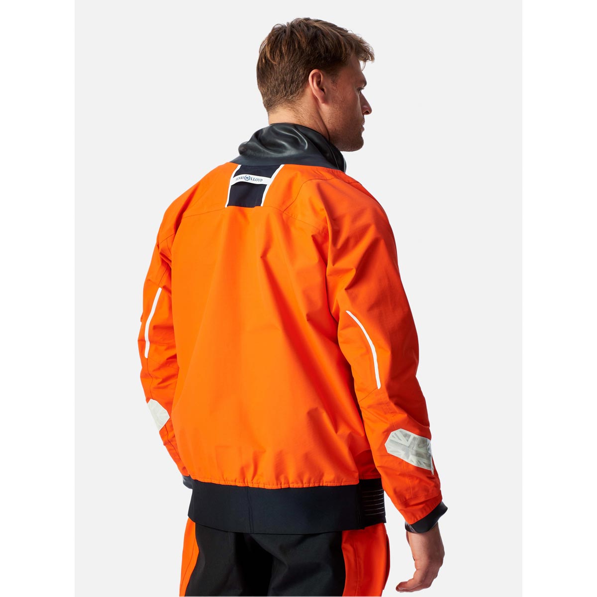 Henri Lloyd Men's Elite Dry Top Sailing Smock - Orange - Life Rear