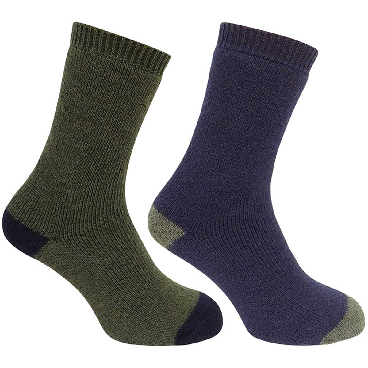 Hoggs of Fife Country Short Sock (Twin Pack) - Dark Green/Dark Navy