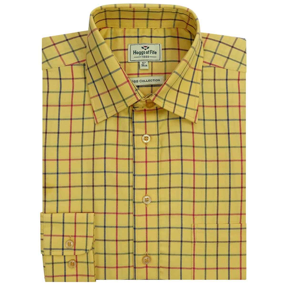 Hoggs of Fife Governor Premier Tattersall Shirt - folded