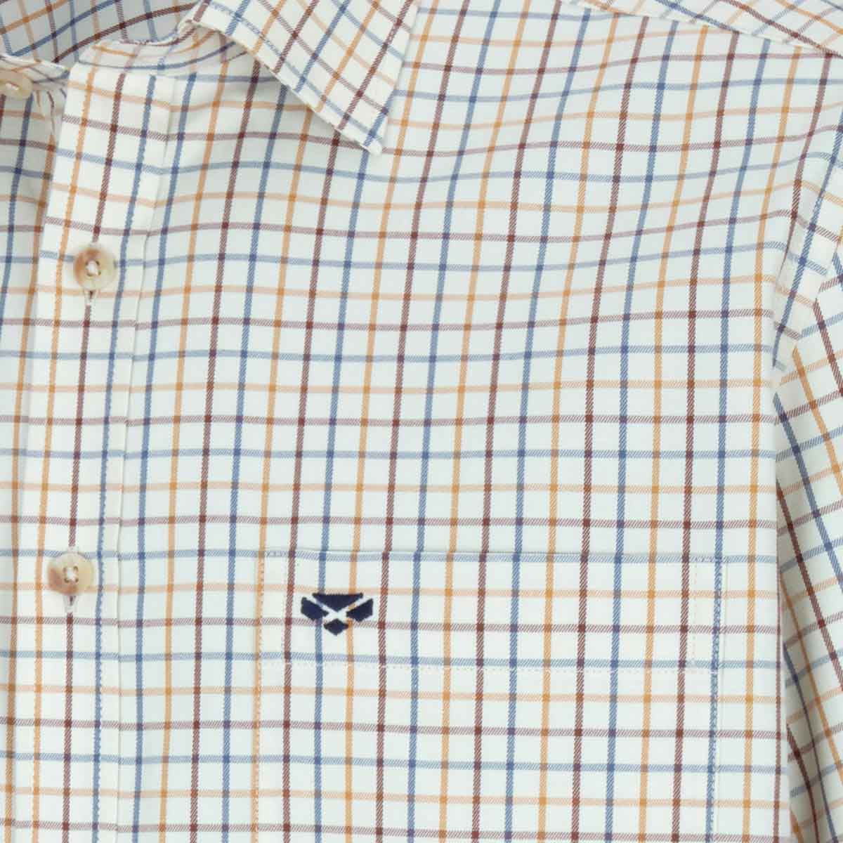 Hoggs of Fife Kessock Short Sleeve Tattersall Shirt - detail