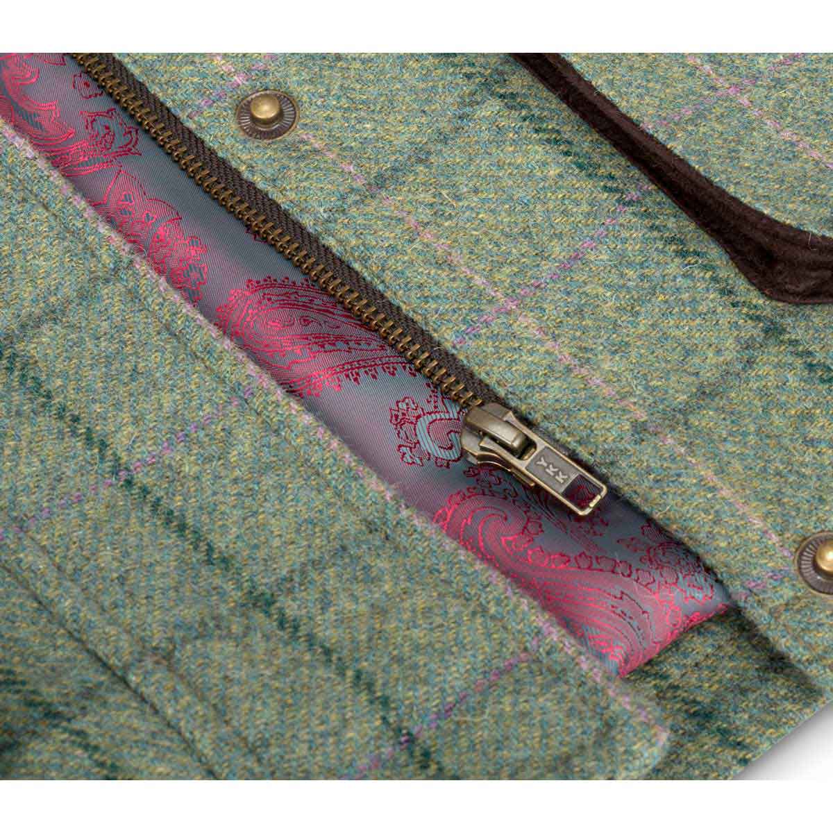 Hoggs of Fife Roslin Ladies Technical Tweed Field Coat - detail