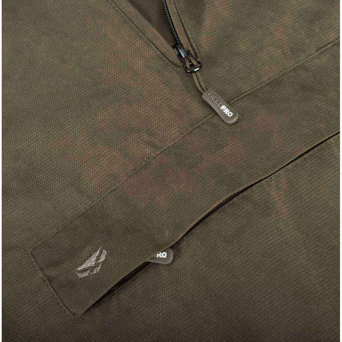 Hoggs of Fife Struther Trilaminate Long Smock - front pocket detail