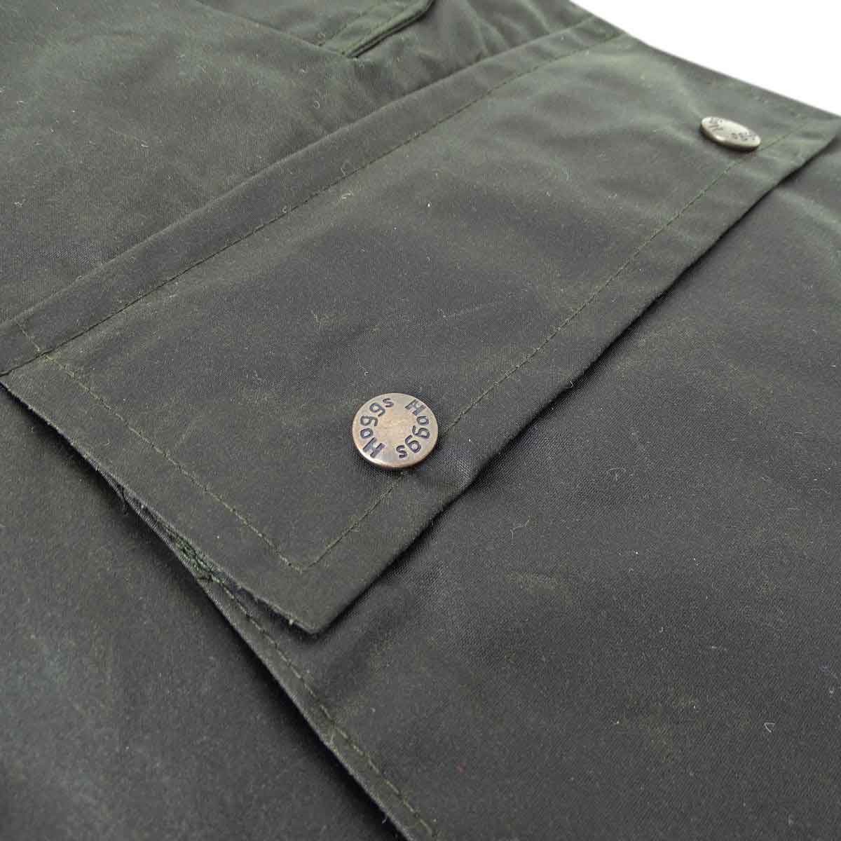 Hoggs of Fife Waxed Waistcoat - pocket detail