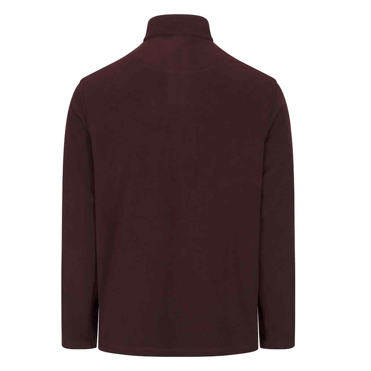 Hoggs of Fife Islander ¼ Zip Micro Fleece Shirt - Burgandy